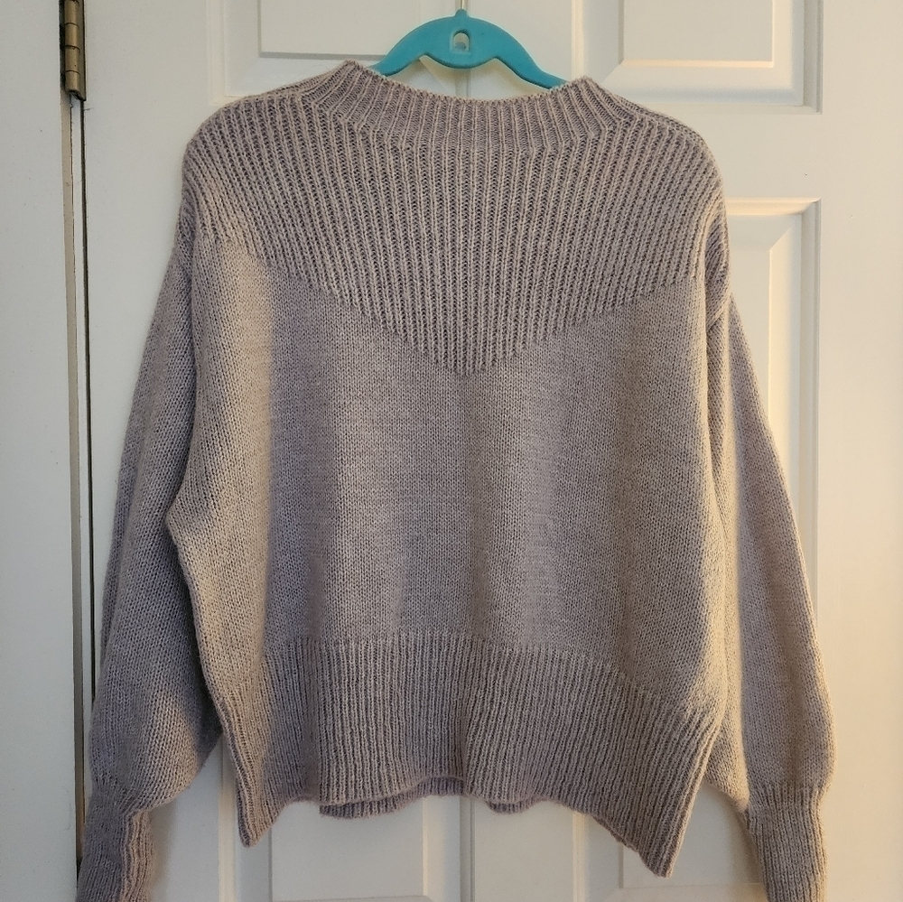 Zenana mockneck lavender sweater XL